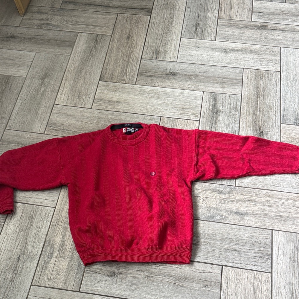 Chaps Men's Red Crewneck Sweater